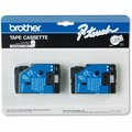 Brother Brother® P-Touch® TC Tape Cartridges, 1/2"W, Black on Clear, 2/Pack TC10
